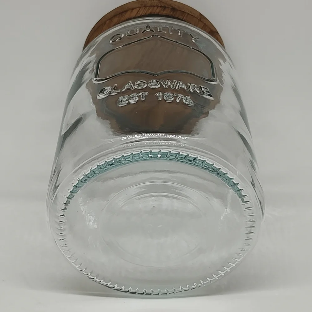 New Glass Jar with Wood Lid Kitchen Container Storage and Organization ~ 7